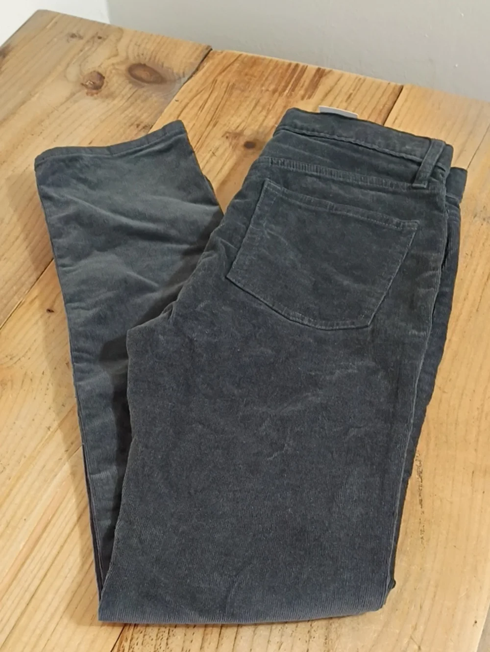 Crewcuts Gray High Waist Straight Leg Corduroys Kids Size 14 NWT